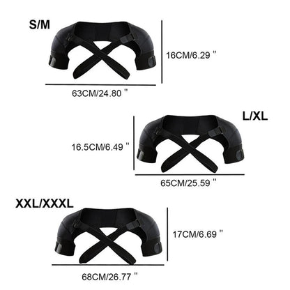 Double Shoulder Brace Support Belt Adjustable Pressurized Breathable Protective Shoulder Strap for Back Pain Relief - Checkouts USA