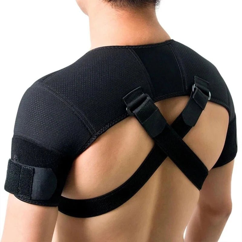 Double Shoulder Brace Support Belt Adjustable Pressurized Breathable Protective Shoulder Strap for Back Pain Relief - Checkouts USA