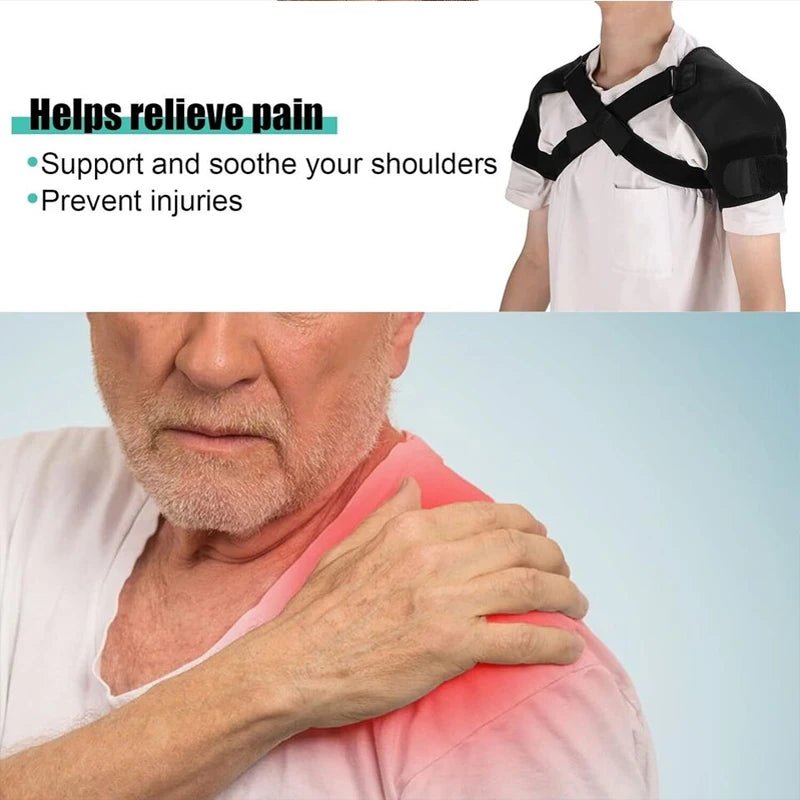 Double Shoulder Brace Support Belt Adjustable Pressurized Breathable Protective Shoulder Strap for Back Pain Relief - Checkouts USA
