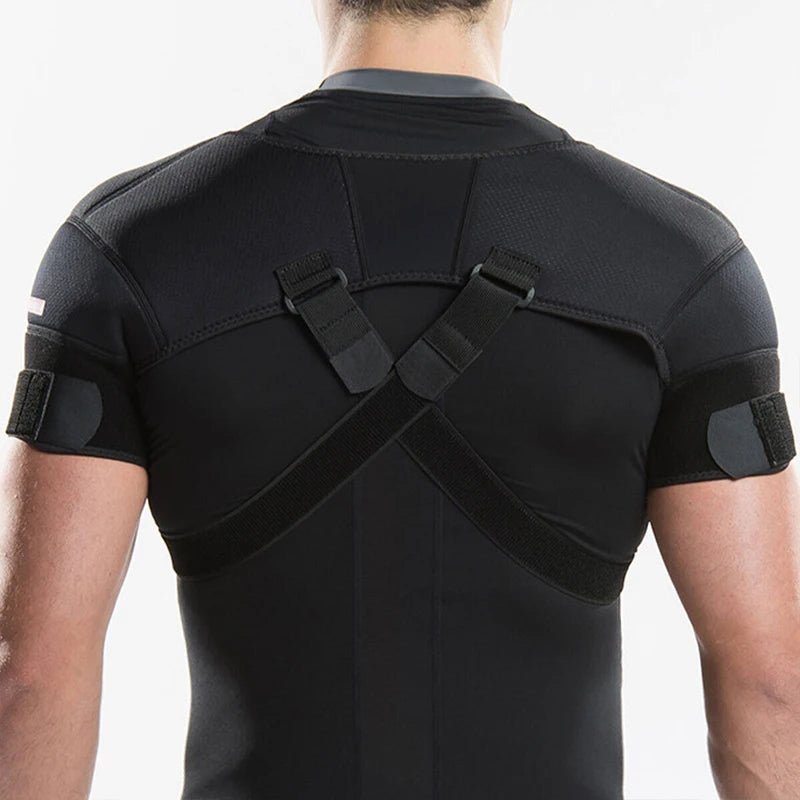 Double Shoulder Brace Support Belt Adjustable Pressurized Breathable Protective Shoulder Strap for Back Pain Relief - Checkouts USA