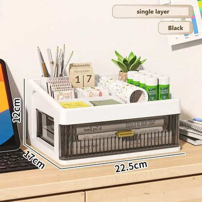 Drawer Storage Desk Organizer Stationery Transparent Office Supplies Organizers Accessories Box Plastic Organizing Boxes School - Checkouts USA