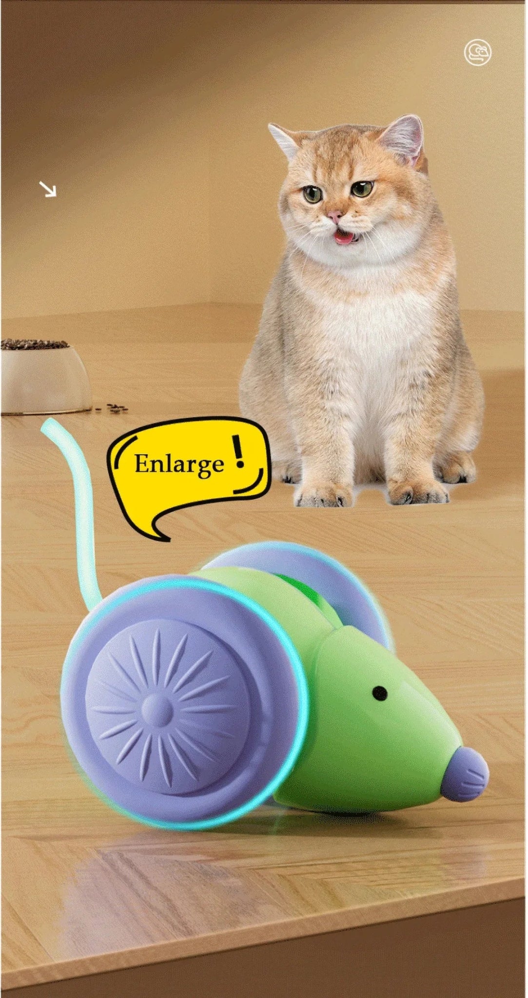 Electric Mouse Car Pet toys Interactive Cat Toy Rechargeable Automatic Teaser with Intelligent Obstacle Avoidance Pet Products - Checkouts UK