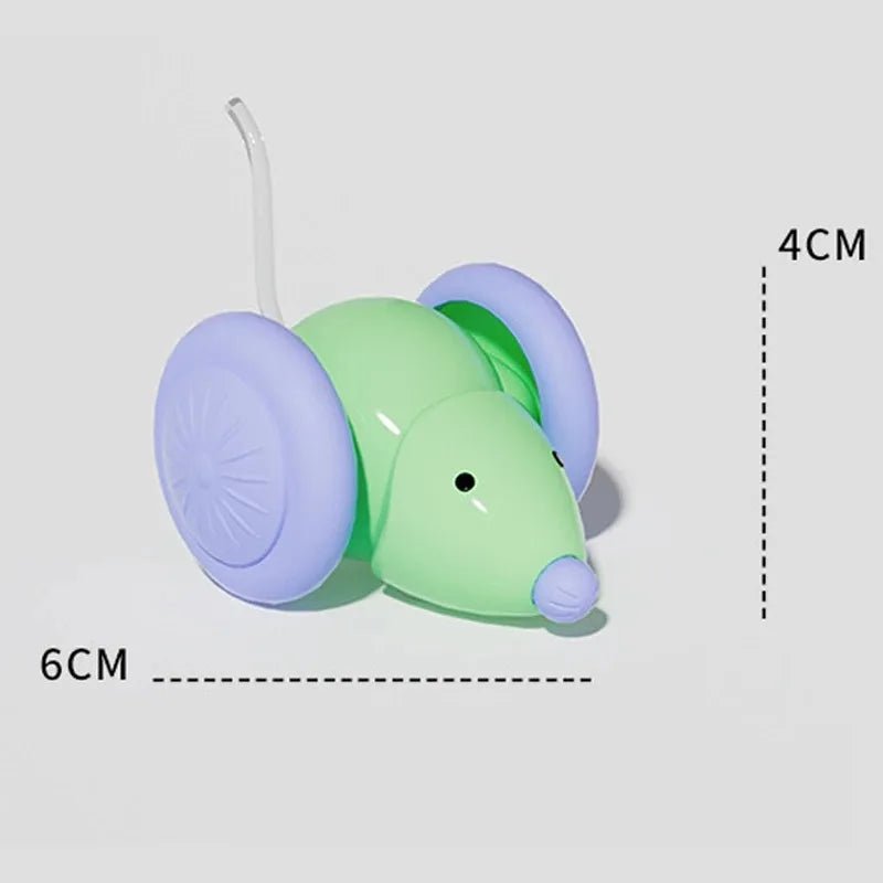 Electric Mouse Car Pet toys Interactive Cat Toy Rechargeable Automatic Teaser with Intelligent Obstacle Avoidance Pet Products - Checkouts UK