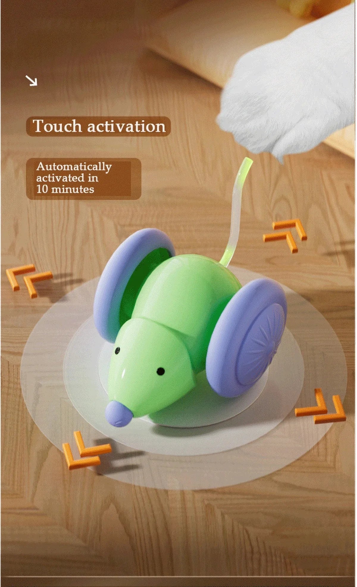 Electric Mouse Car Pet toys Interactive Cat Toy Rechargeable Automatic Teaser with Intelligent Obstacle Avoidance Pet Products - Checkouts UK