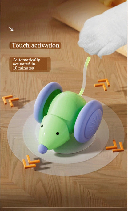 Electric Mouse Car Pet toys Interactive Cat Toy Rechargeable Automatic Teaser with Intelligent Obstacle Avoidance Pet Products - Checkouts UK