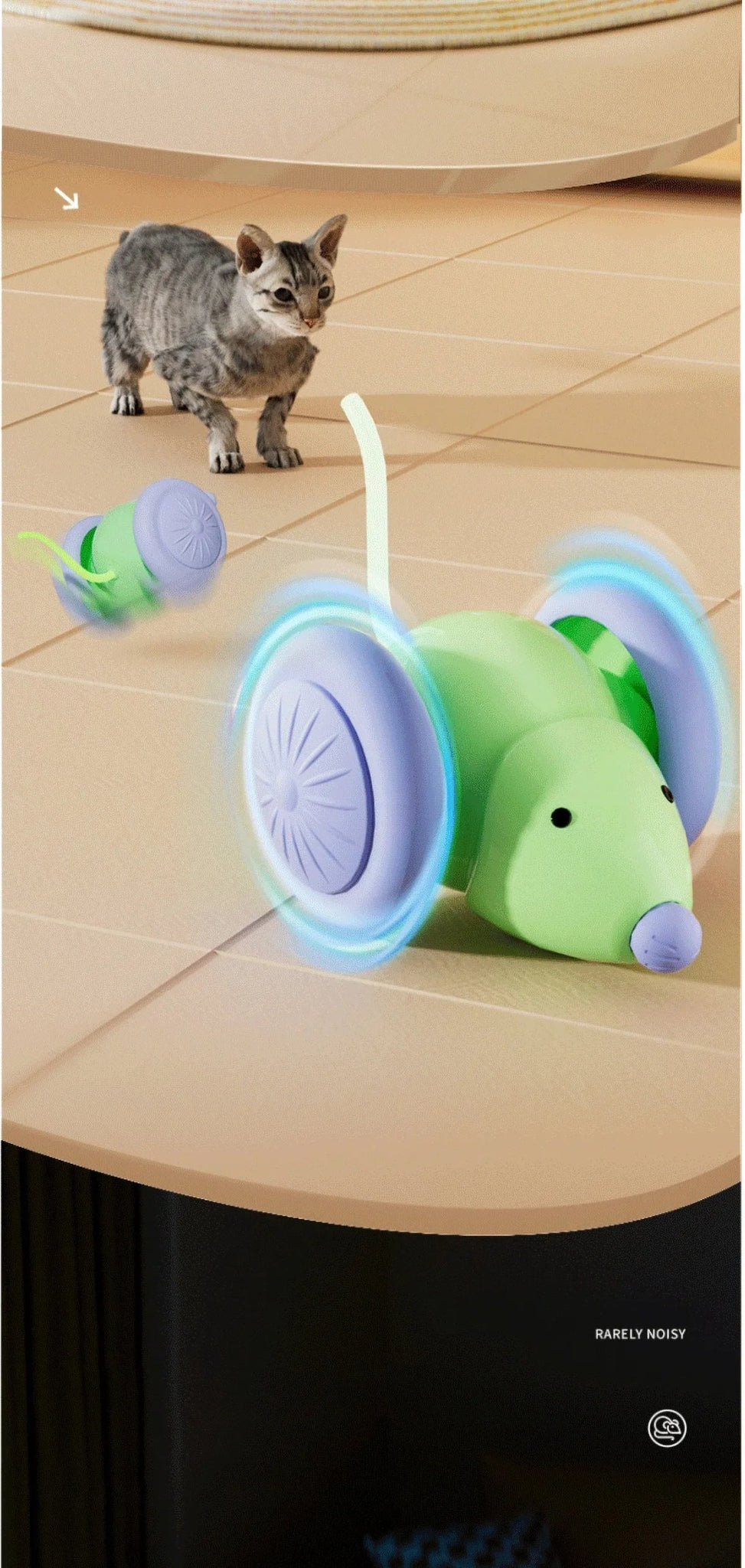 Electric Mouse Car Pet toys Interactive Cat Toy Rechargeable Automatic Teaser with Intelligent Obstacle Avoidance Pet Products - Checkouts UK