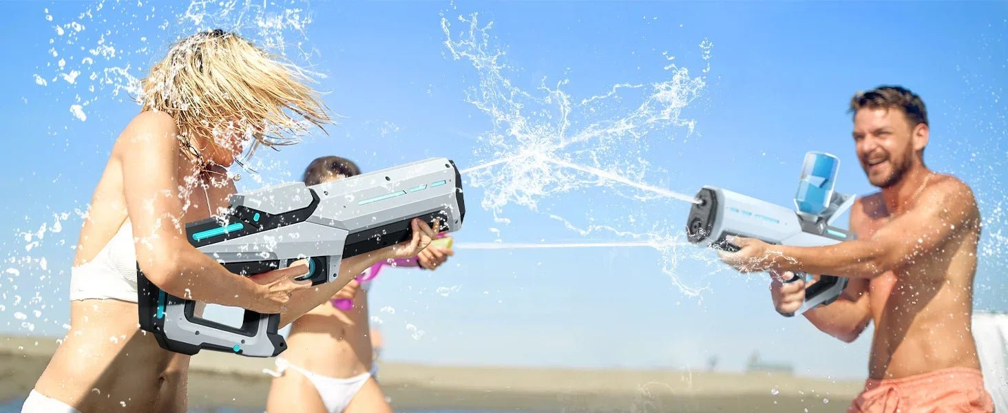 Electric Water Guns For Adults Powerful Squirt Automatic Water Suction Water Blasters Summer Outdoor Beach Toy For boys Kid Gift - Checkouts USA