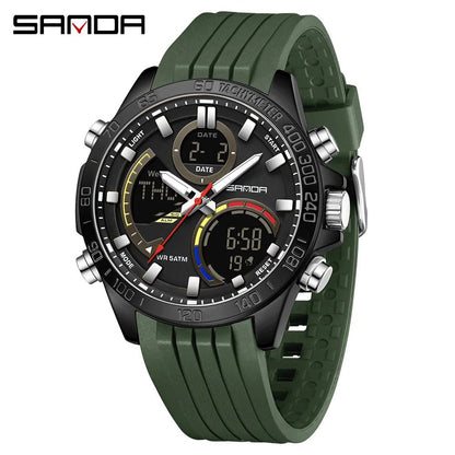 Electronic Cool Watch Waterproof Alarm Clock Multi functional Steel Band Men's Fashion Trend Watch - Checkouts USA