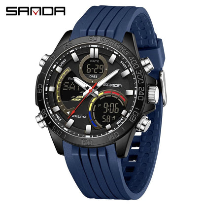Electronic Cool Watch Waterproof Alarm Clock Multi functional Steel Band Men's Fashion Trend Watch - Checkouts USA