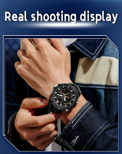 Electronic Cool Watch Waterproof Alarm Clock Multi functional Steel Band Men's Fashion Trend Watch - Checkouts USA