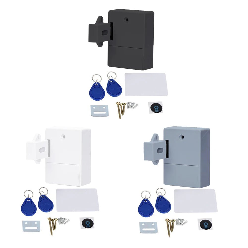 Electronic Lock RFID Electronic Cabinet Lock with 2 Key Hidden DIY RFID Lock Smart Sensor for Wooden Drawer Locker Cupboard - Checkouts USA