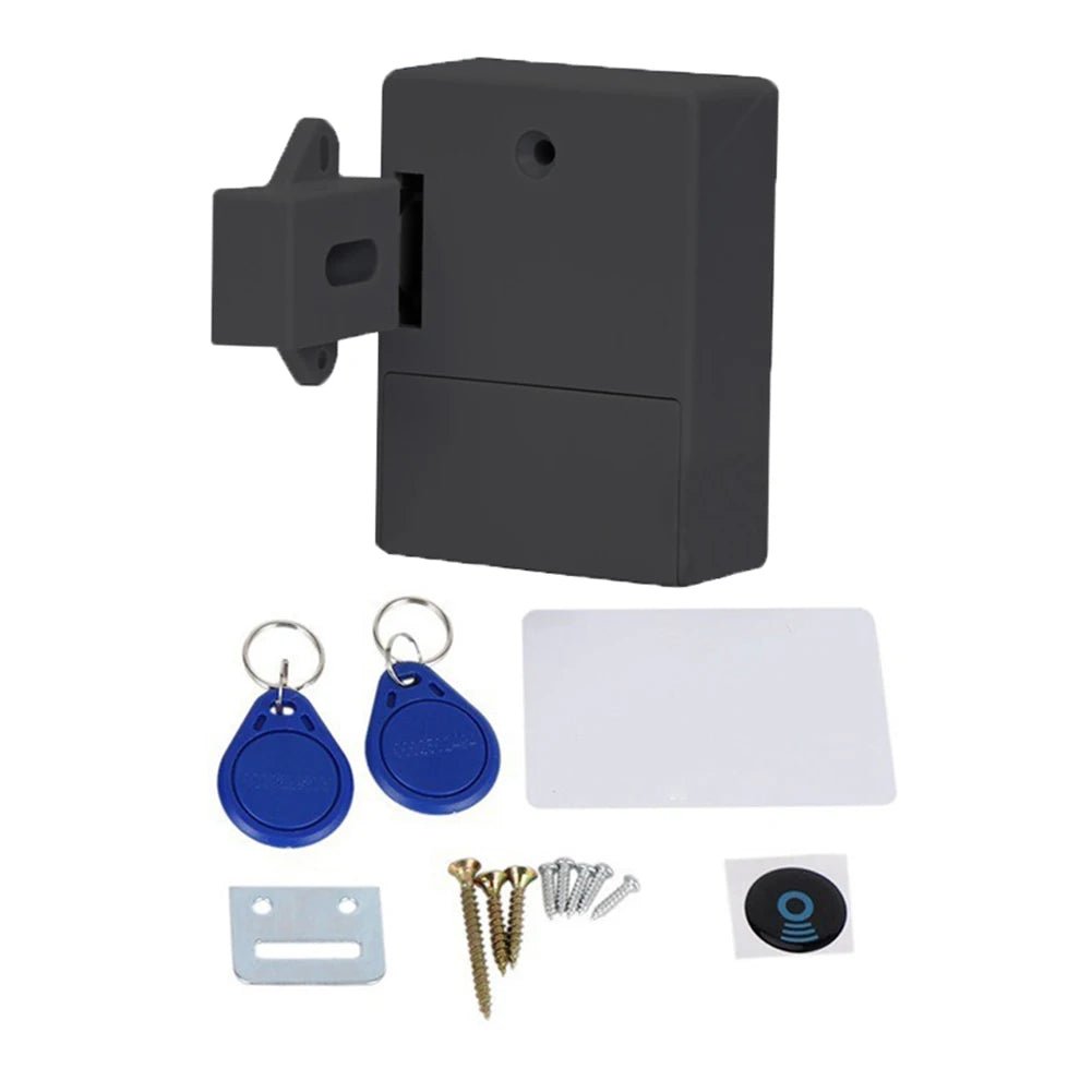 Electronic Lock RFID Electronic Cabinet Lock with 2 Key Hidden DIY RFID Lock Smart Sensor for Wooden Drawer Locker Cupboard - Checkouts USA