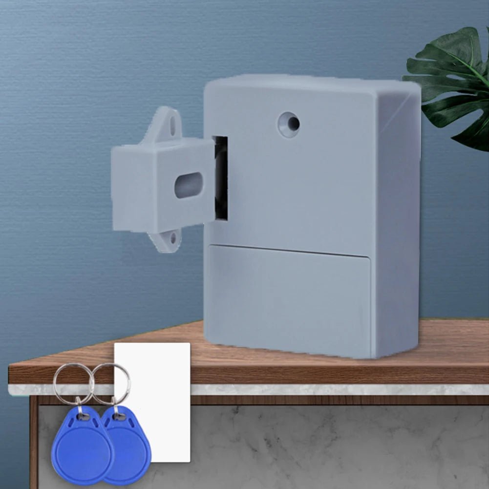 Electronic Lock RFID Electronic Cabinet Lock with 2 Key Hidden DIY RFID Lock Smart Sensor for Wooden Drawer Locker Cupboard - Checkouts USA