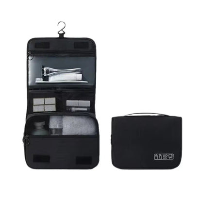 Fabric Men Portable Storage Bag Toiletries Organizer Women Cosmetic Bag Waterproof Hanging Travel Wash Pouch - Checkouts UK