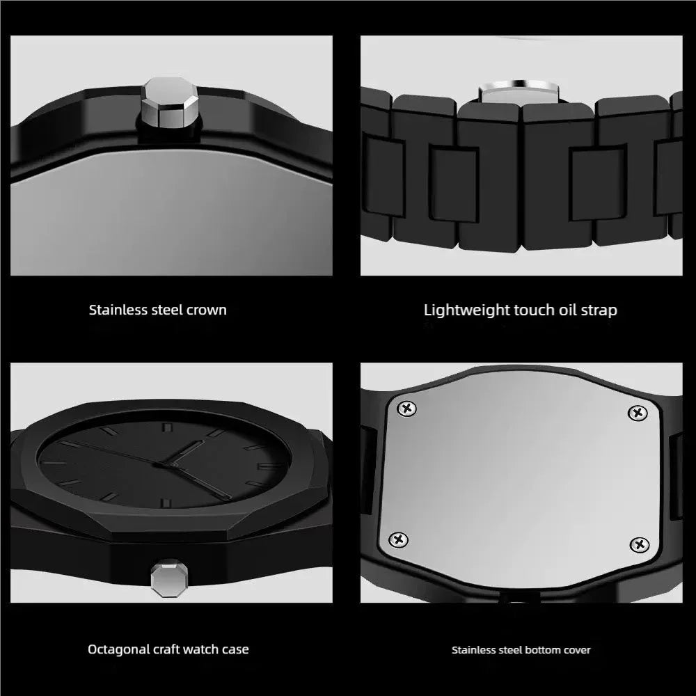 Fashion 2025 Simple Men's Quartz Watch, Casual Business PC Strap, Men's Life Waterproof Watches - Checkouts USA