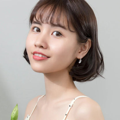 Fashion Luminous CZ Elegant Hoop Earring for Women Sterling Silver 925 Tassel Earring Korea Style Fine Jewelry Brincos - Checkouts USA