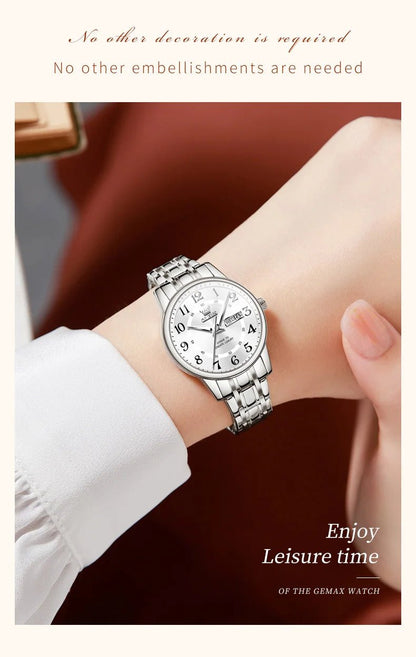 Fashion luxury women's watches trend brand 30m waterproof Arabic numeral scale quartz watch for women Original wristwatch - Checkouts USA