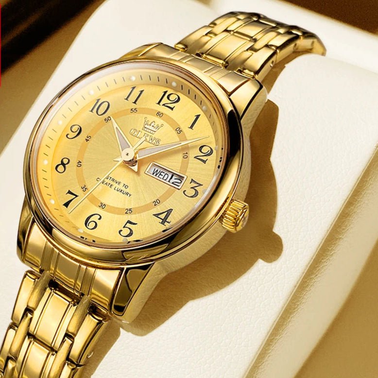 Fashion luxury women's watches trend brand 30m waterproof Arabic numeral scale quartz watch for women Original wristwatch - Checkouts USA