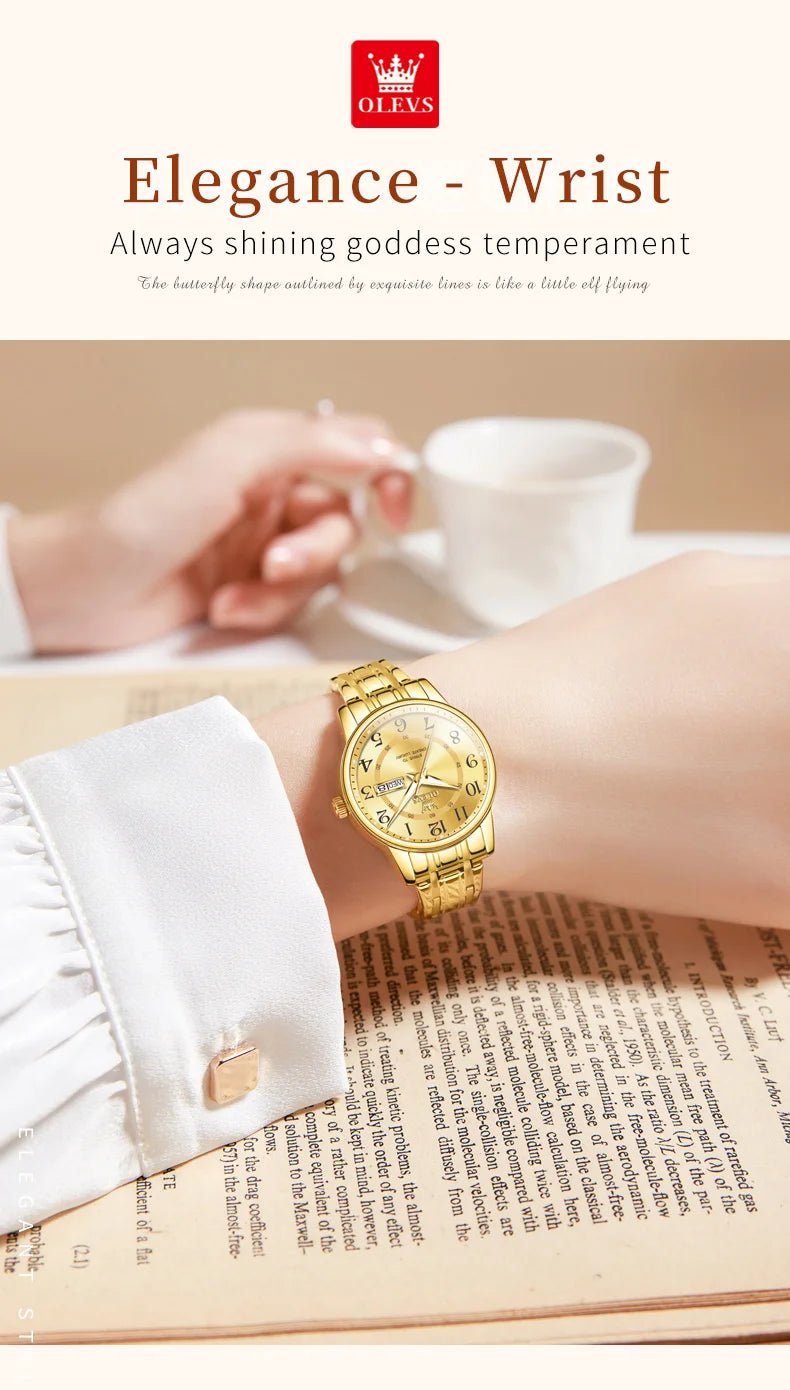 Fashion luxury women's watches trend brand 30m waterproof Arabic numeral scale quartz watch for women Original wristwatch - Checkouts USA