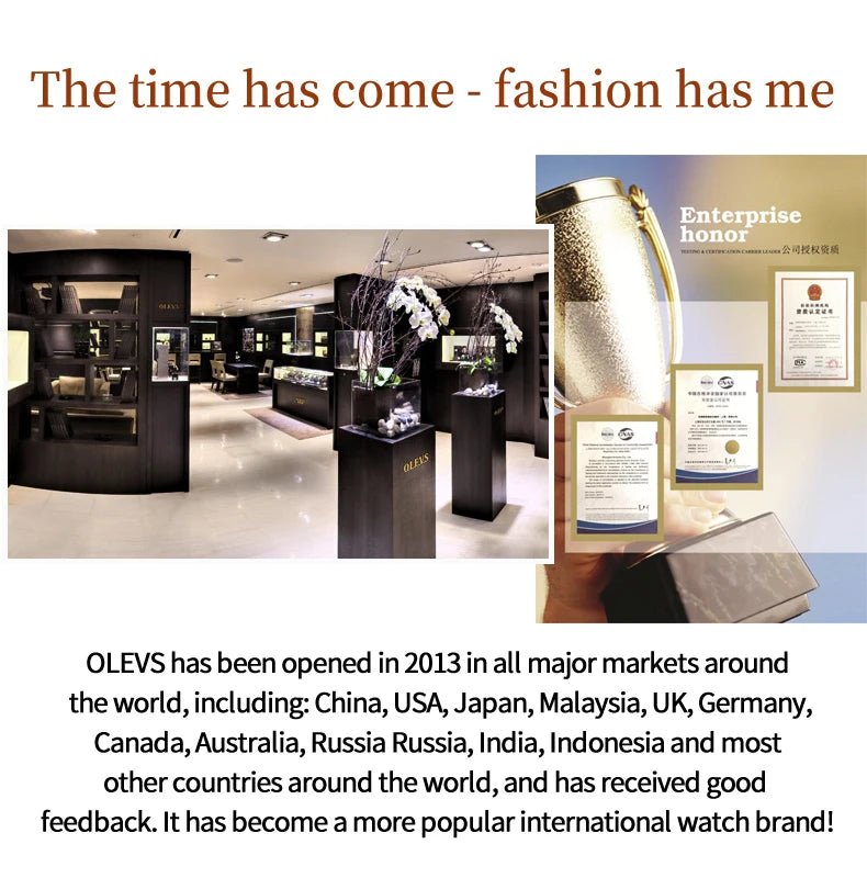 Fashion luxury women's watches trend brand 30m waterproof Arabic numeral scale quartz watch for women Original wristwatch - Checkouts USA