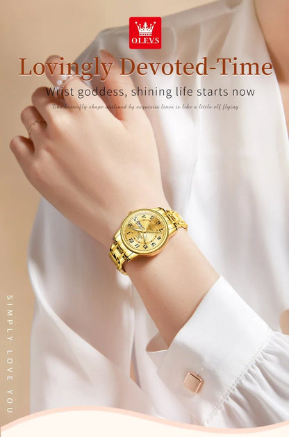 Fashion luxury women's watches trend brand 30m waterproof Arabic numeral scale quartz watch for women Original wristwatch - Checkouts USA