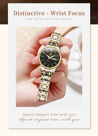 Fashion luxury women's watches trend brand 30m waterproof Arabic numeral scale quartz watch for women Original wristwatch - Checkouts USA