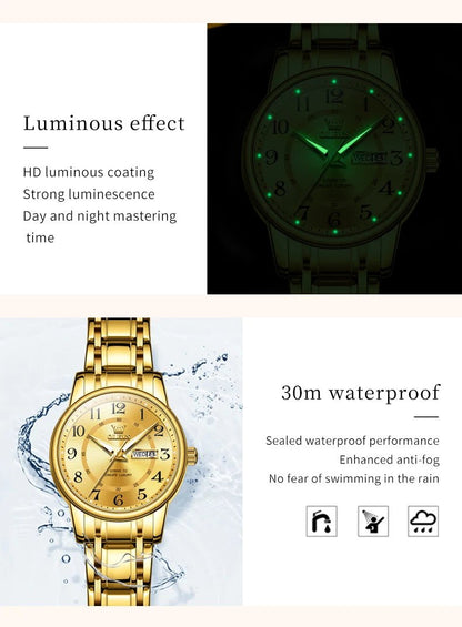 Fashion luxury women's watches trend brand 30m waterproof Arabic numeral scale quartz watch for women Original wristwatch - Checkouts USA