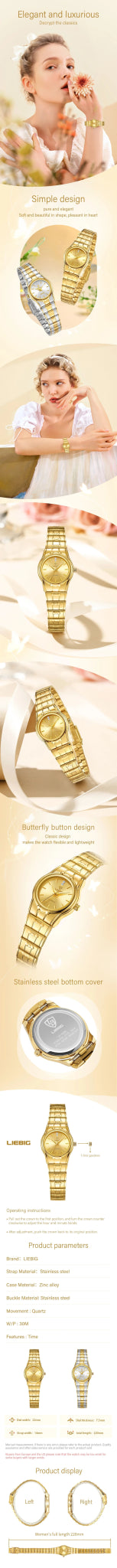 Fashion Quartz Women Wristwatch Female Luxury Stainless Steel Strip Original Waterproof Ladies Clock Watches Reloj Mujer - Checkouts USA