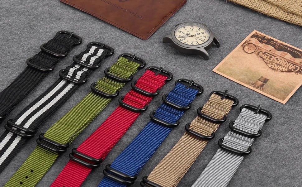 Field Watch Easy Reading Fabric Strap 24 Hours Display Quartz Movement - Checkouts USA