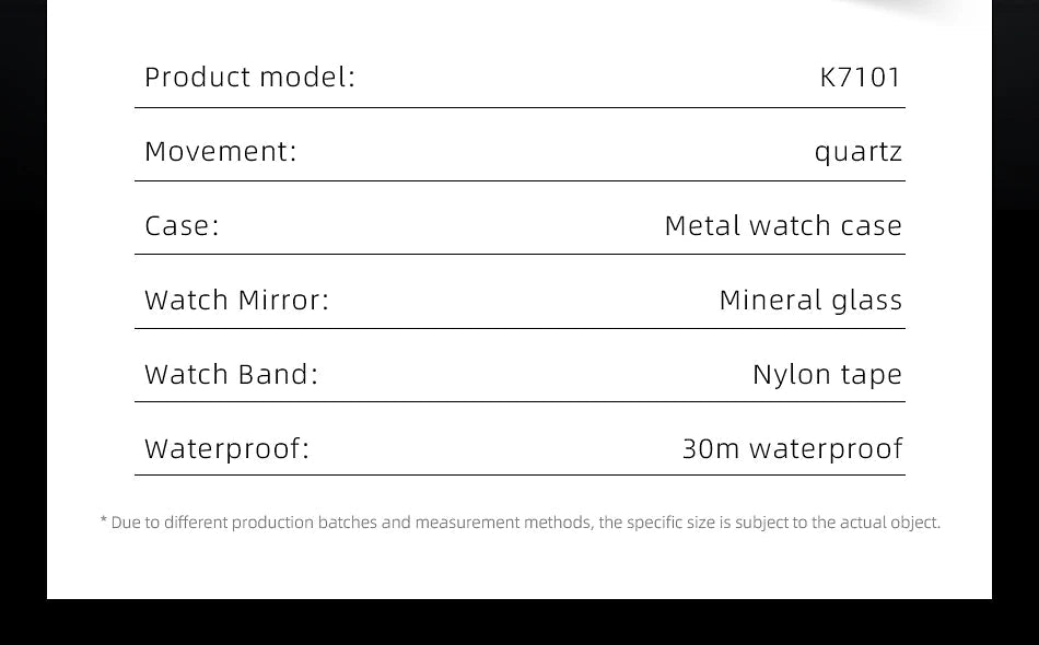 Field Watch Easy Reading Fabric Strap 24 Hours Display Quartz Movement - Checkouts USA