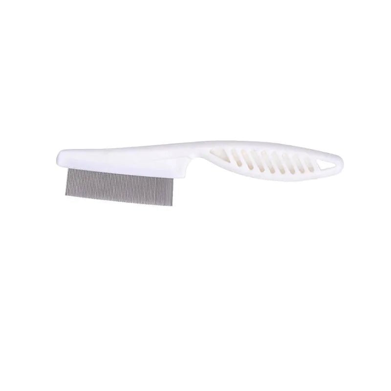 Flea Comb Dog Cat Hair Removal Brush Stainless Steel Dense Teeth Inline Comb Portable Pet Universal Grooming Cleaning Supplies - Checkouts UK