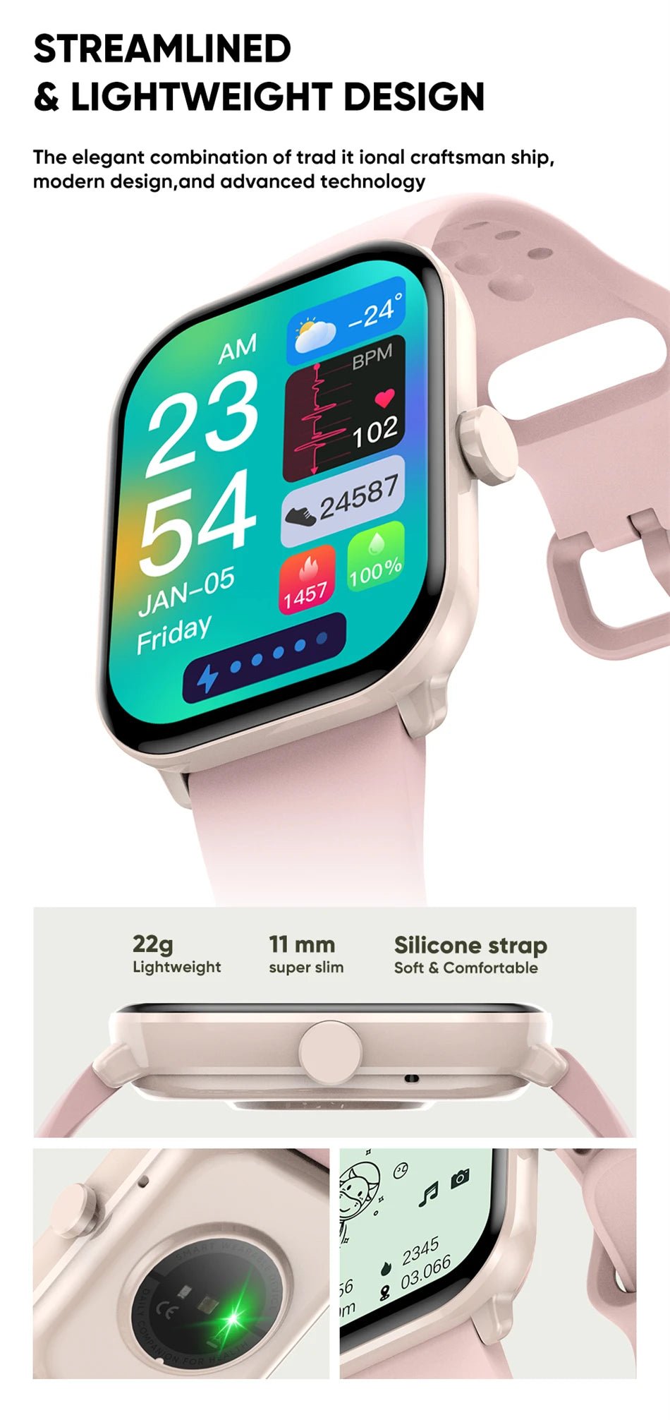 For Xiaomi Watch 5 Global Version Men Women HD AMOLED Screen Heart Rate Bluetooth Call GPS Track Waterproof Sports Smart Watch - Checkouts USA