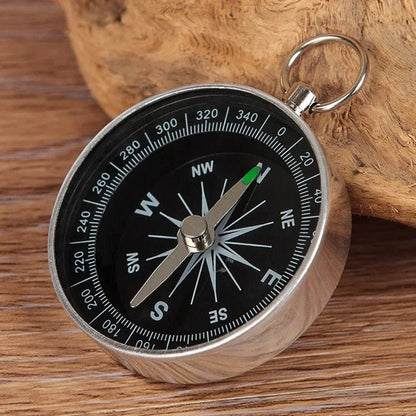 G44 Compass Keychain Pendant Aluminum Alloy Metal Material Portable Gift Mini Pocket Outdoor Adventure Travel Compass - Checkouts UK