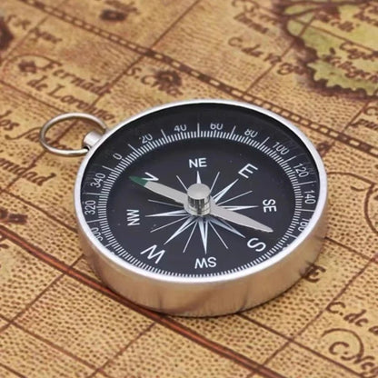 G44 Compass Keychain Pendant Aluminum Alloy Metal Material Portable Gift Mini Pocket Outdoor Adventure Travel Compass - Checkouts UK