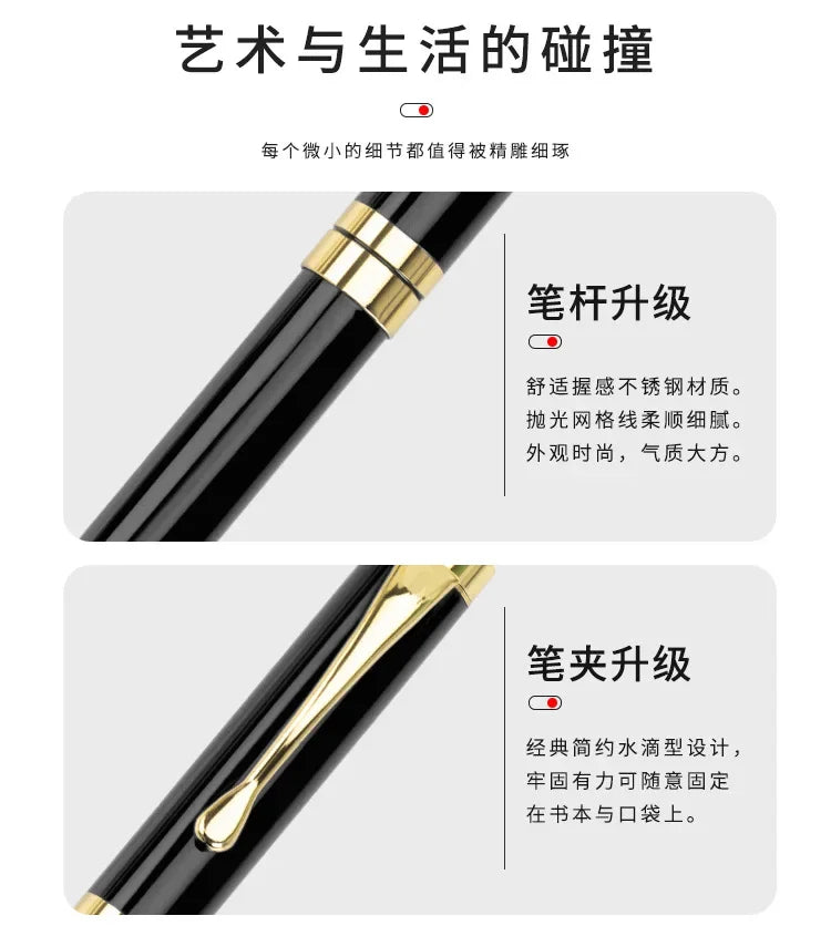 Gift Box Packaging Luxury Metal Ballpoint Pens School Business Office Signature Roller Pen Student Stationery Supplies Writing - Checkouts USA