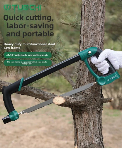 Hacksaw Home Mini Hand Saw, Bow Multipurpose Iron Saw, Rack Woodworking Tools Metal Cutting Small Data - Checkouts USA