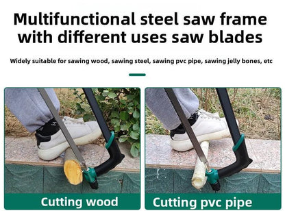 Hacksaw Home Mini Hand Saw, Bow Multipurpose Iron Saw, Rack Woodworking Tools Metal Cutting Small Data - Checkouts USA