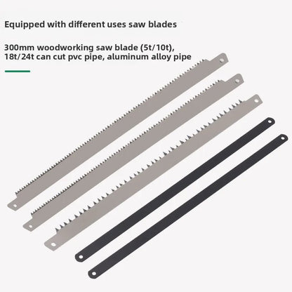 Hacksaw Home Mini Hand Saw, Bow Multipurpose Iron Saw, Rack Woodworking Tools Metal Cutting Small Data - Checkouts USA