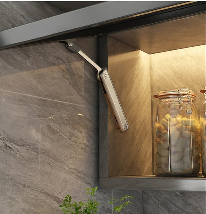 Heavy Duty Hydraulic Cabinet Hinge Randomly Stop Soft Closing Kitchen Hinges Adjustable Door Support Lift Up Door Hardware - Checkouts USA