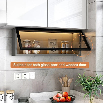 Heavy Duty Hydraulic Cabinet Hinge Randomly Stop Soft Closing Kitchen Hinges Adjustable Door Support Lift Up Door Hardware - Checkouts USA