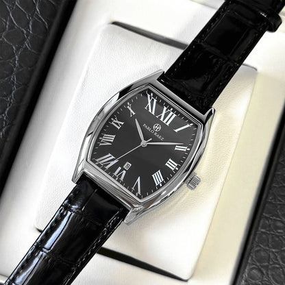 High quality Men Watch Brand Business Waterproof Leather Strap Wine Barrel Simple Temperament Male Fashion Quartz clock Watches - Checkouts USA