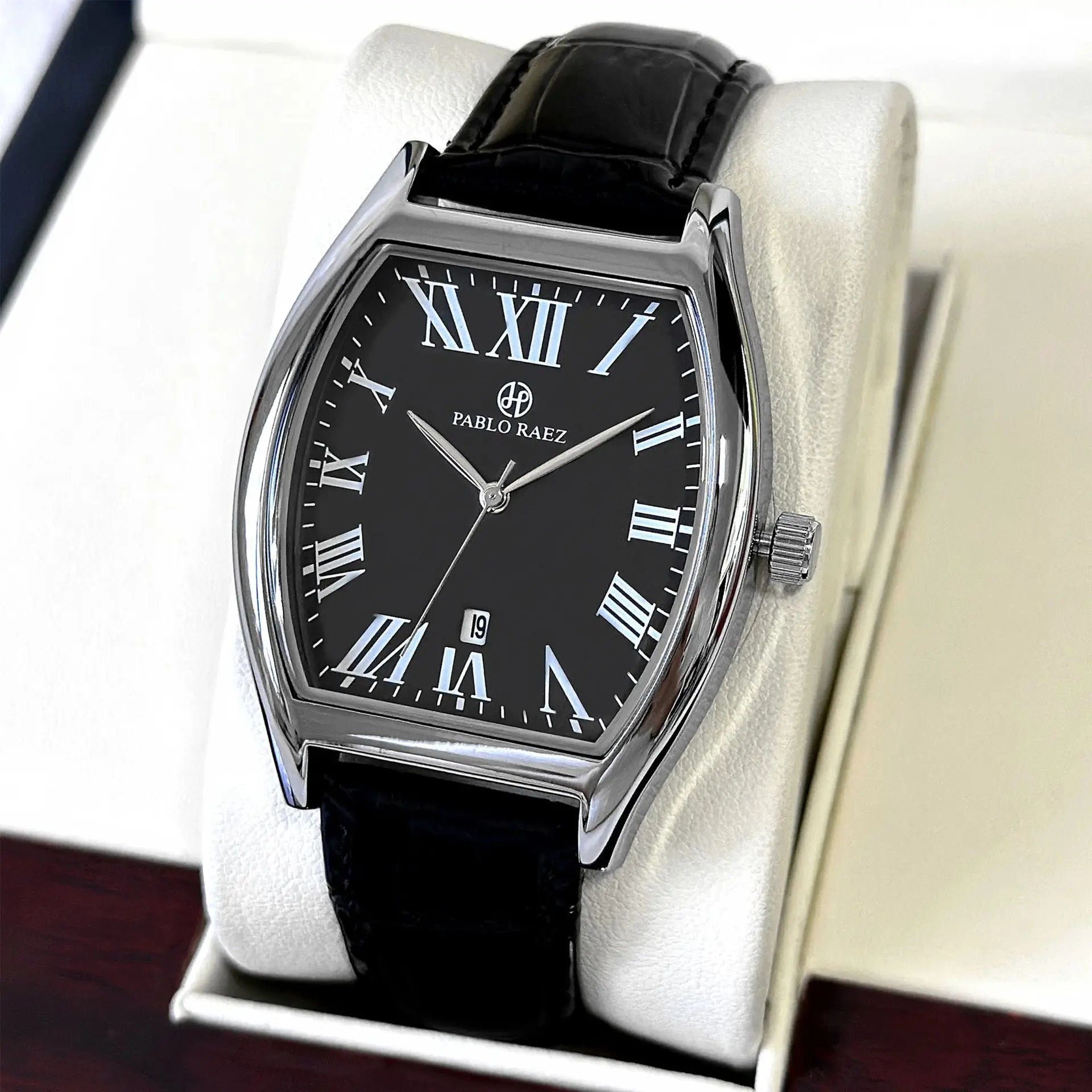 High quality Men Watch Brand Business Waterproof Leather Strap Wine Barrel Simple Temperament Male Fashion Quartz clock Watches - Checkouts USA