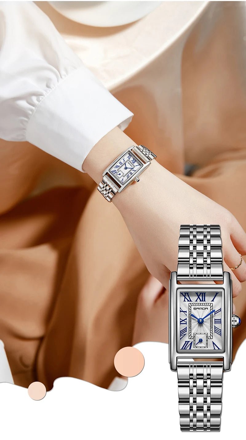 Hot Sale Women's Wristwatch Alloy Fashion Elegant Compact Quartz Ladies Rose Gold Wrist Watch Waterproof 3ATM Steel - Checkouts USA