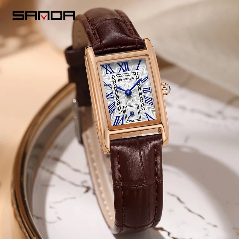 Hot Sale Women's Wristwatch Alloy Fashion Elegant Compact Quartz Ladies Rose Gold Wrist Watch Waterproof 3ATM Steel - Checkouts USA