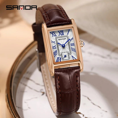 Hot Sale Women's Wristwatch Alloy Fashion Elegant Compact Quartz Ladies Rose Gold Wrist Watch Waterproof 3ATM Steel - Checkouts USA