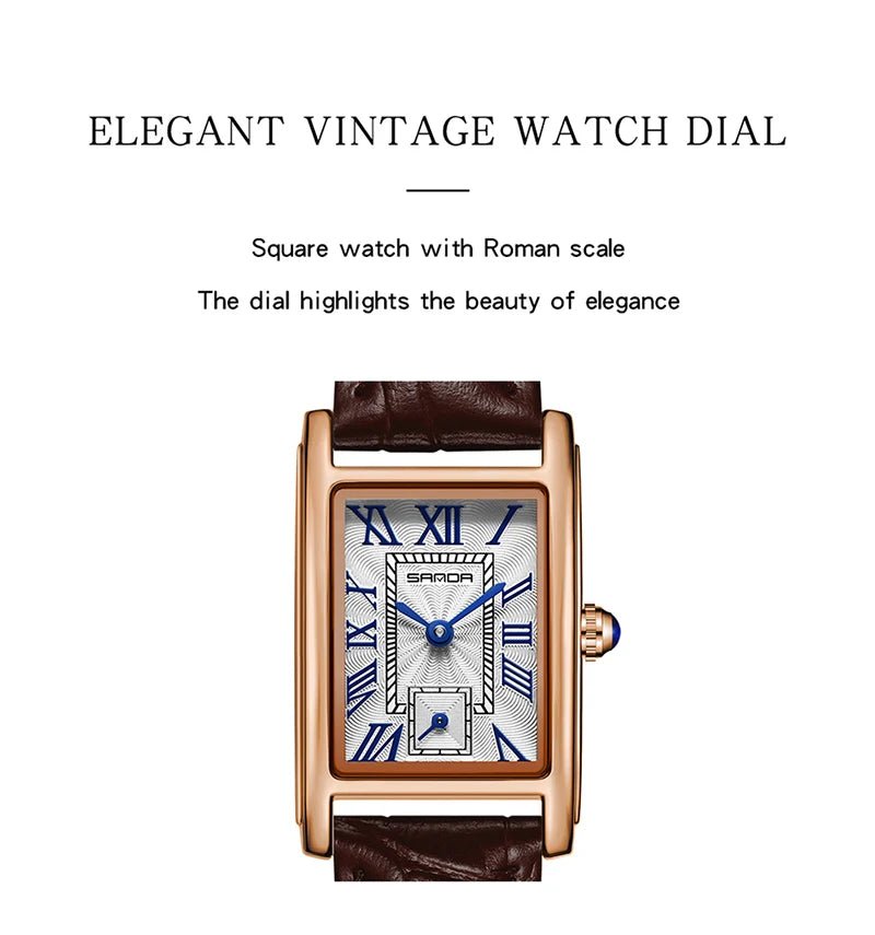 Hot Sale Women's Wristwatch Alloy Fashion Elegant Compact Quartz Ladies Rose Gold Wrist Watch Waterproof 3ATM Steel - Checkouts USA