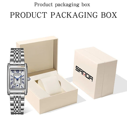 Hot Sale Women's Wristwatch Alloy Fashion Elegant Compact Quartz Ladies Rose Gold Wrist Watch Waterproof 3ATM Steel - Checkouts USA