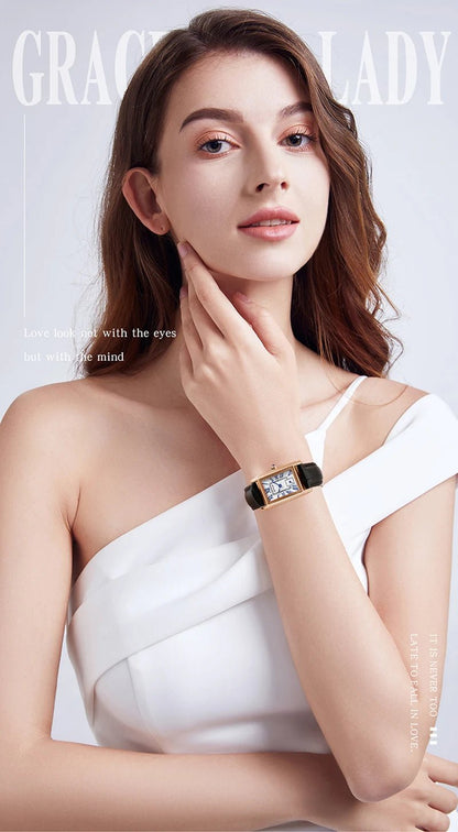 Hot Sale Women's Wristwatch Alloy Fashion Elegant Compact Quartz Ladies Rose Gold Wrist Watch Waterproof 3ATM Steel - Checkouts USA