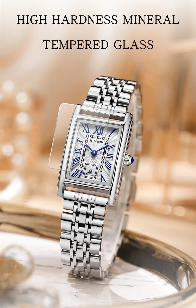 Hot Sale Women's Wristwatch Alloy Fashion Elegant Compact Quartz Ladies Rose Gold Wrist Watch Waterproof 3ATM Steel - Checkouts USA