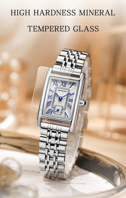 Hot Sale Women's Wristwatch Alloy Fashion Elegant Compact Quartz Ladies Rose Gold Wrist Watch Waterproof 3ATM Steel - Checkouts USA